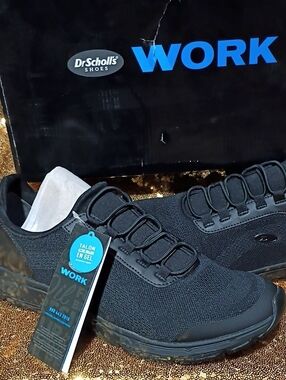 Dr. Scholl's Men's Black Slip-On Work Loafers
